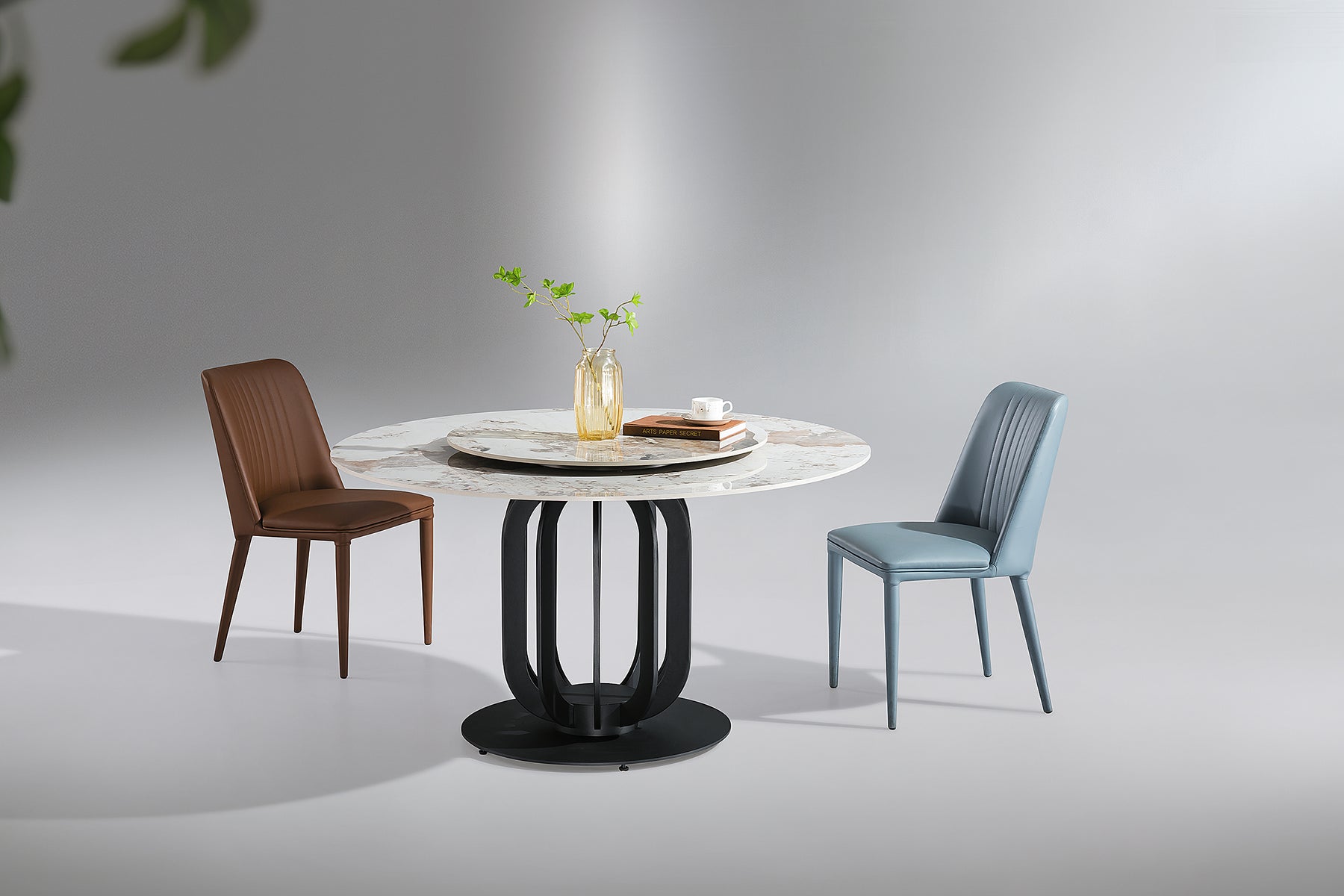 FS-D609 Contemporary Style Marble Top Dining Room Dining Table