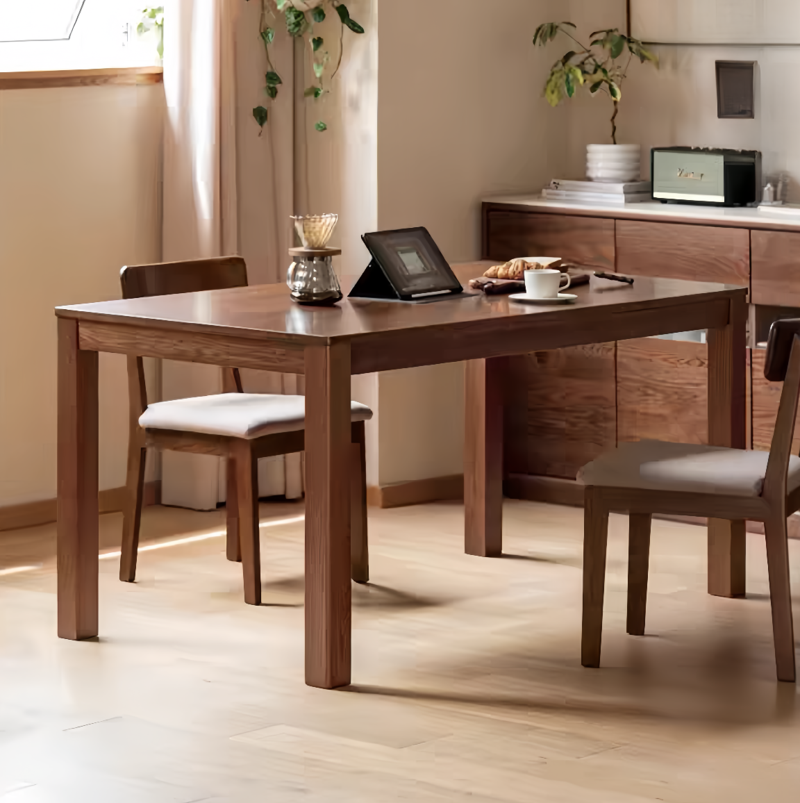 oak walnut-colored dining table YS-051208