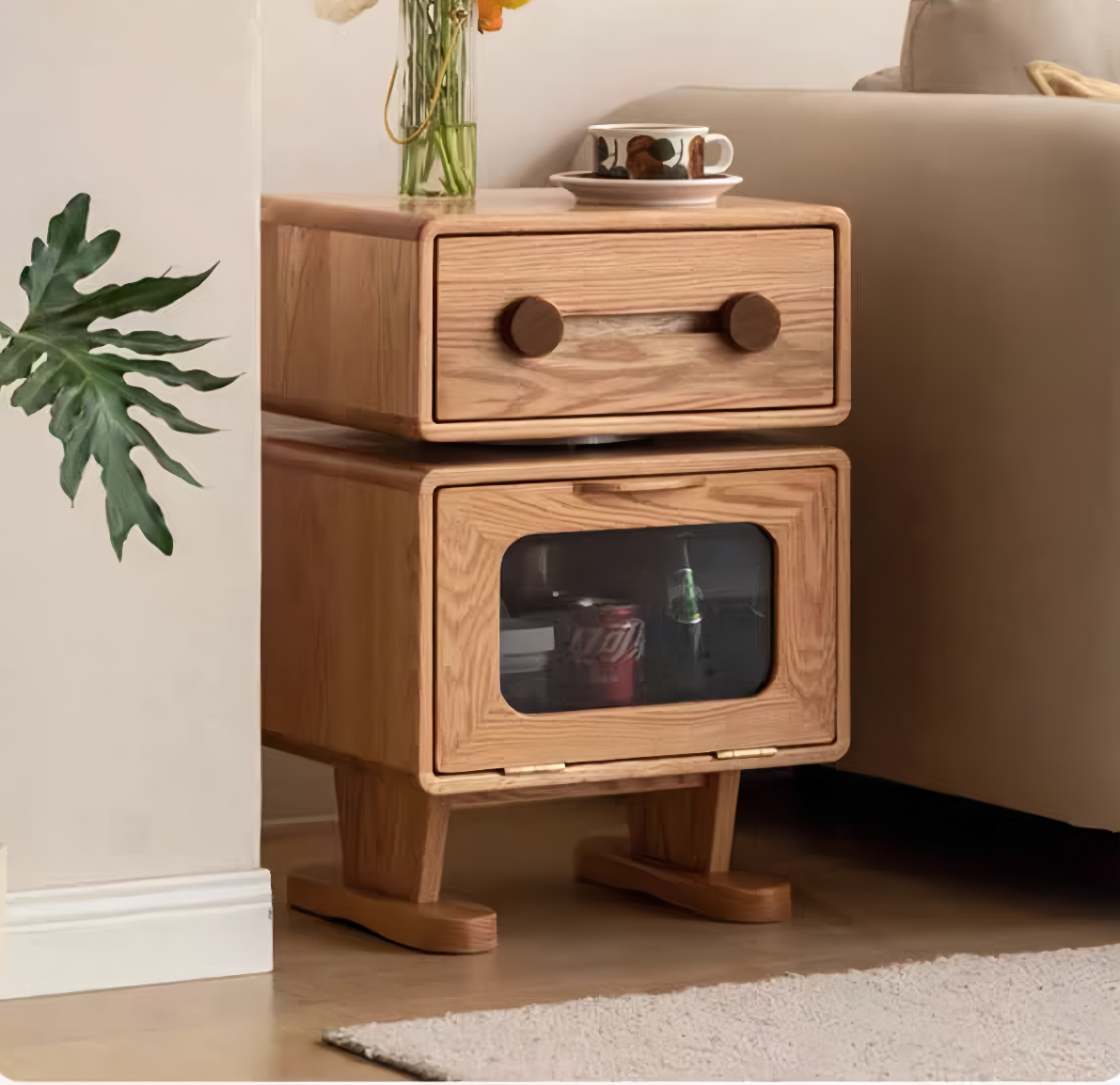 solid wood bedside table YS-051607