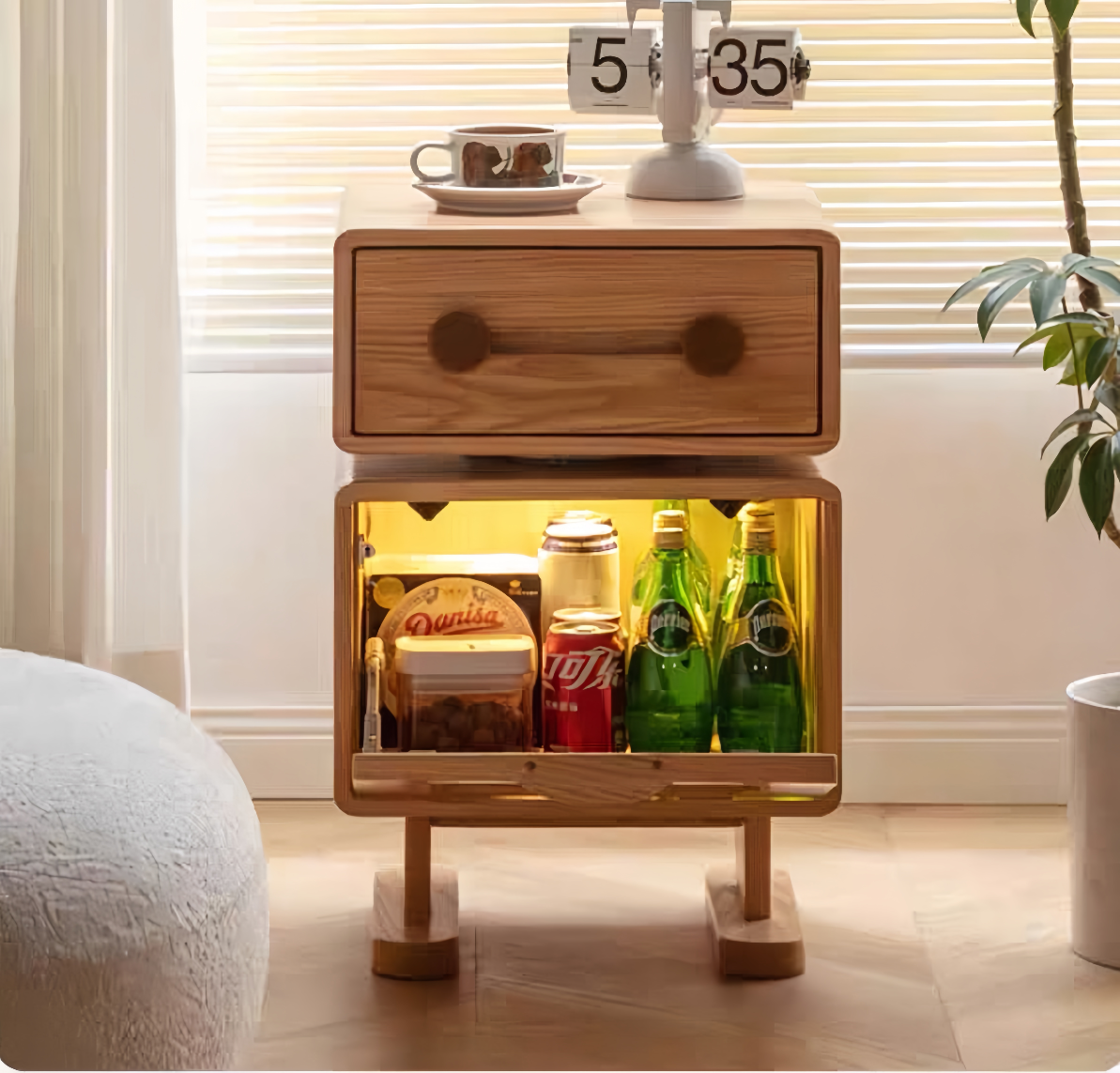solid wood bedside table YS-051607