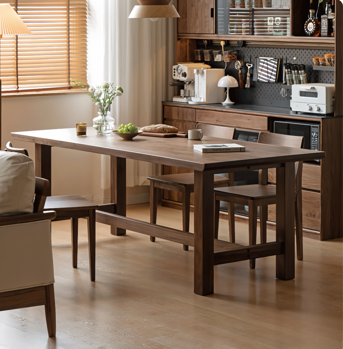 Nordic pure solid wood dining table YS-052207