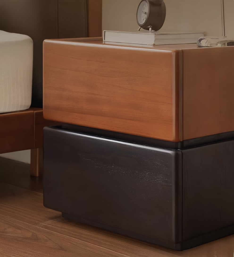 Mid-century style color-blocking bedside table YS-052907