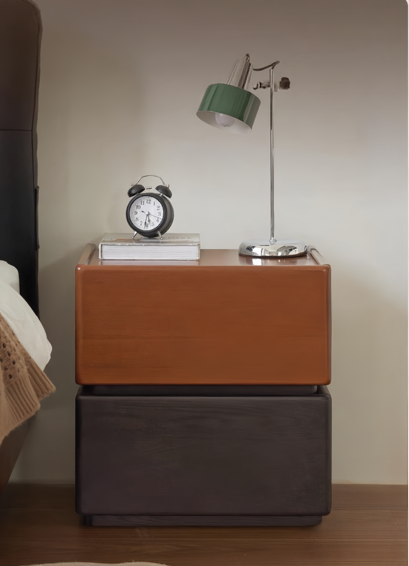 Mid-century style color-blocking bedside table YS-052907