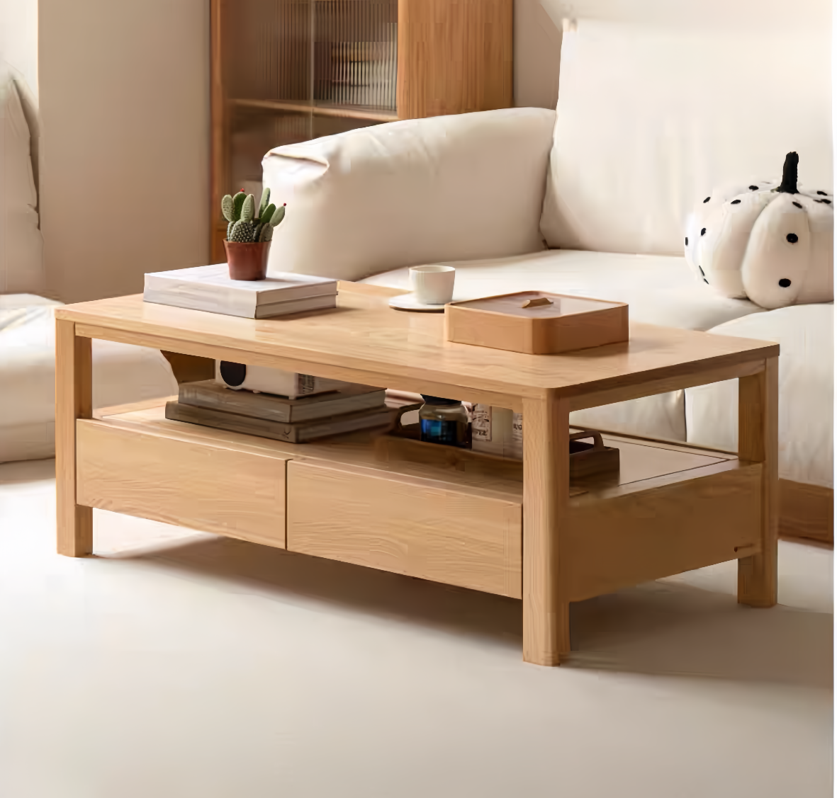 Solid wood oak coffee tabl YS-061152