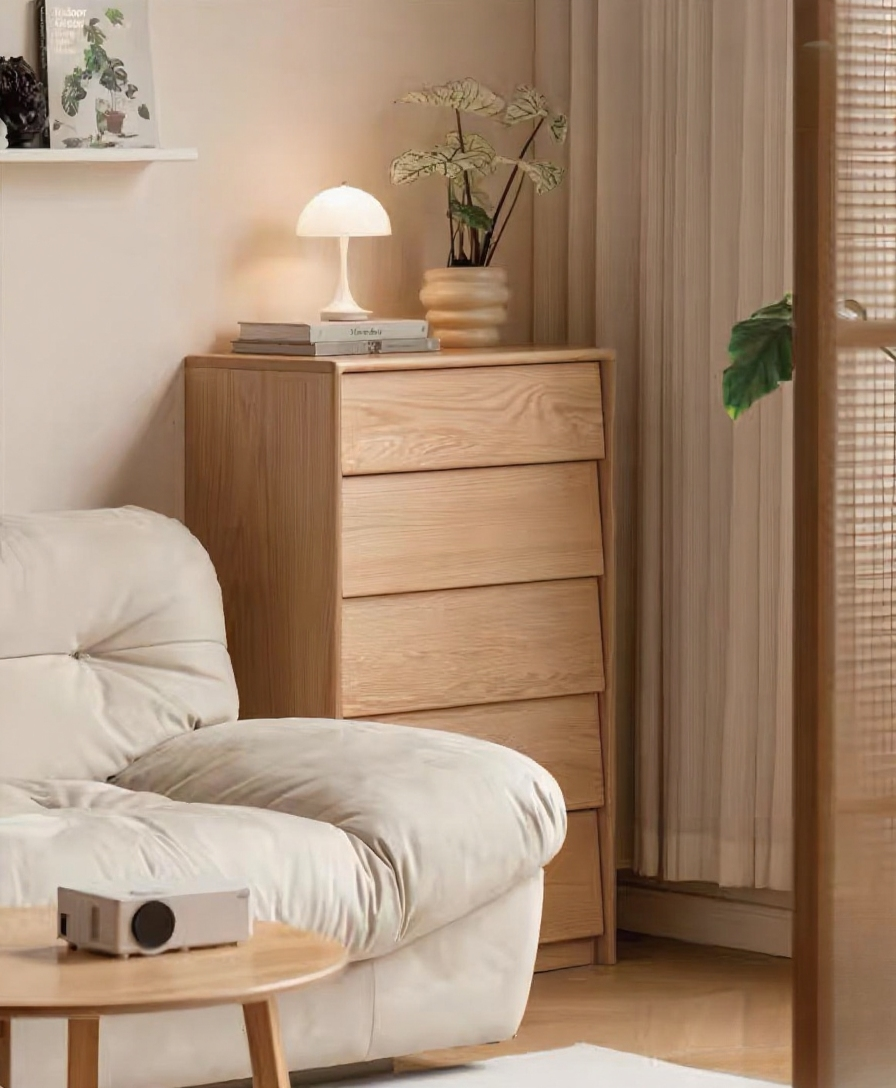 Oak five-drawer and six-drawer cabinets with slanted drawer fronts FS-YS070101/YS0707102