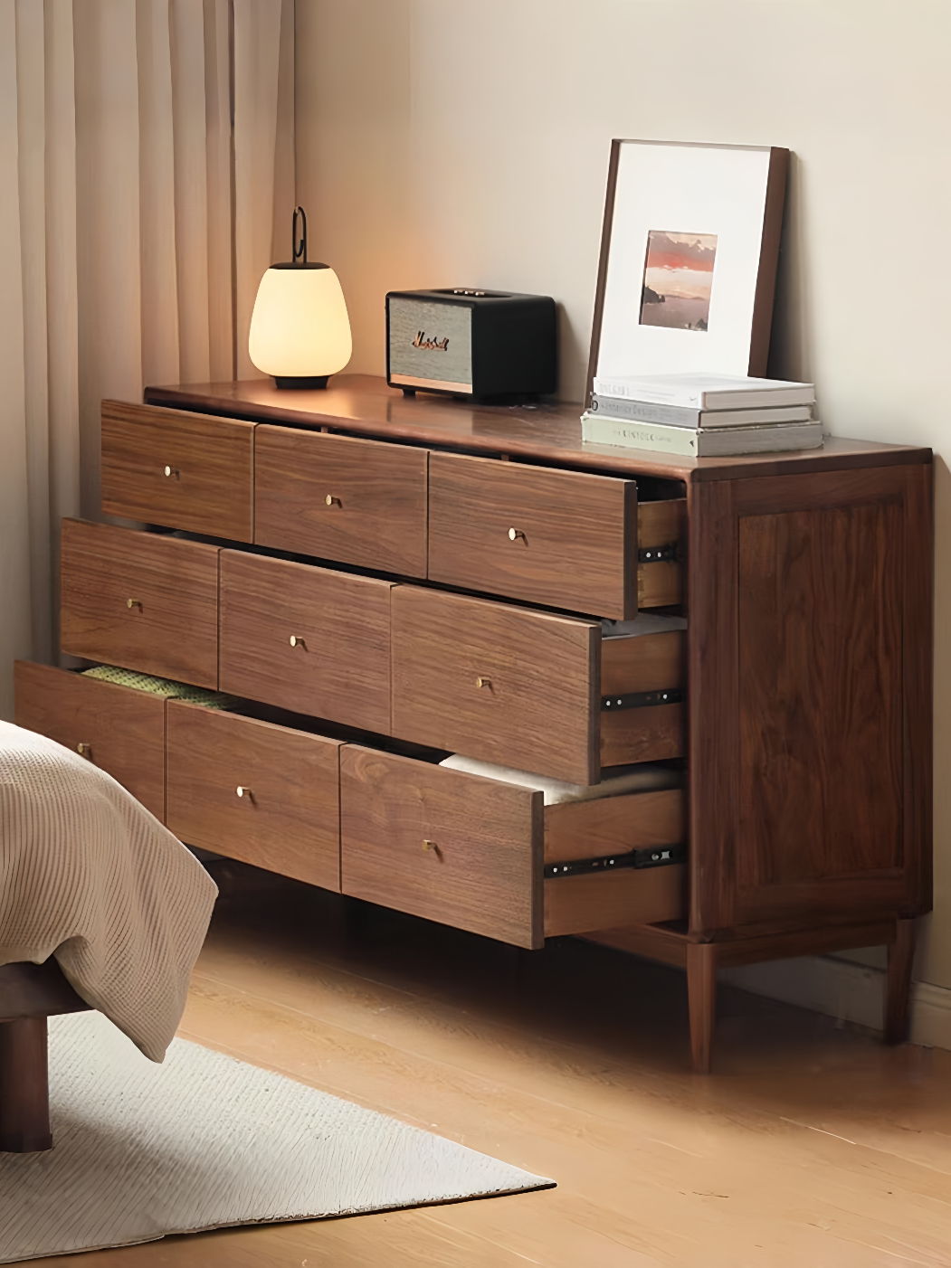 Nordic solid wood nine-drawer cabinet FS-YS061160