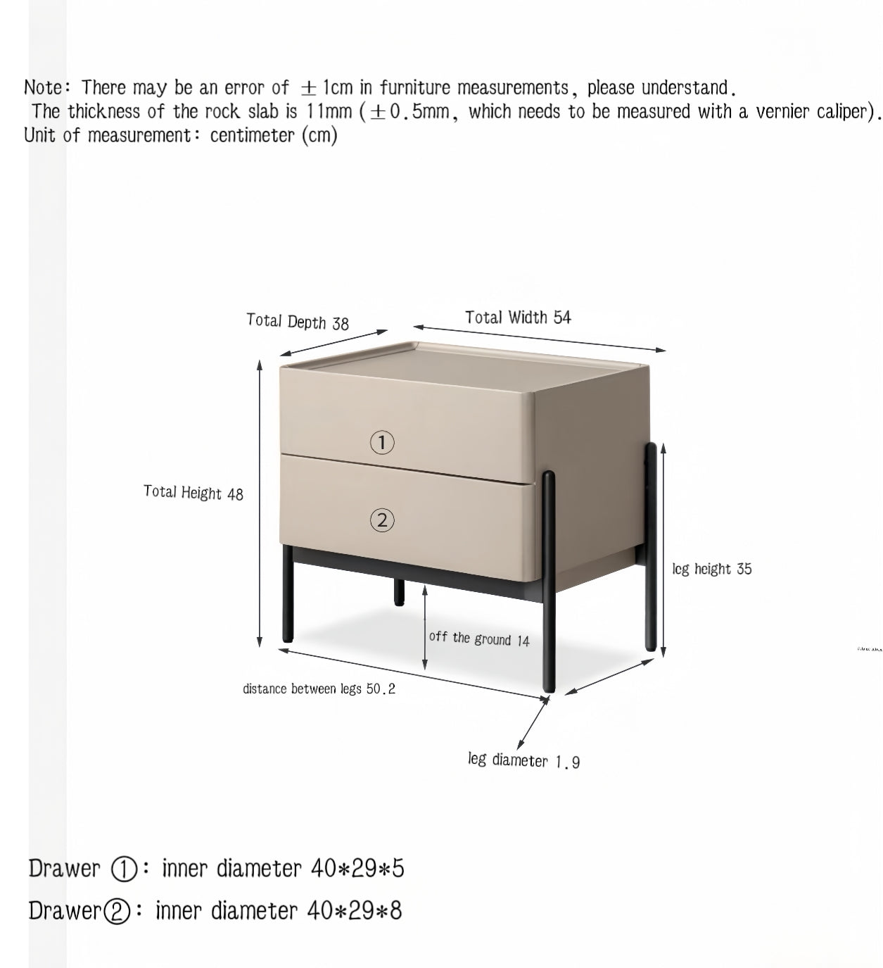Tulipwood warm gray bedside cabinet YS-051206
