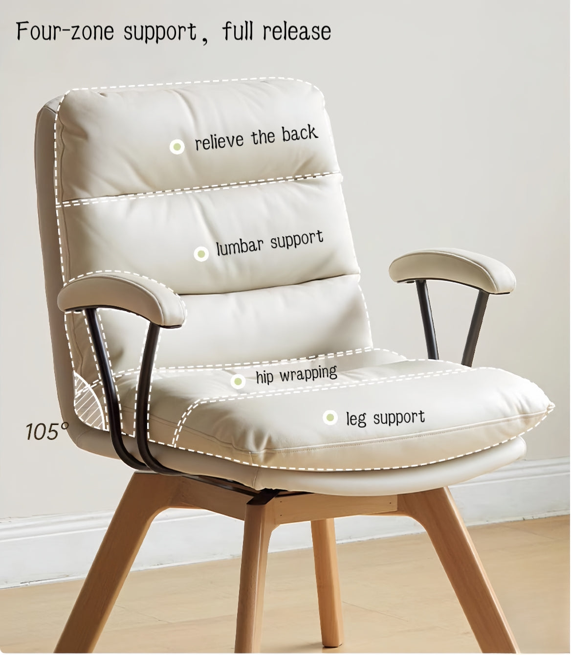 Solid wood upholstered swivel chair YS-051606
