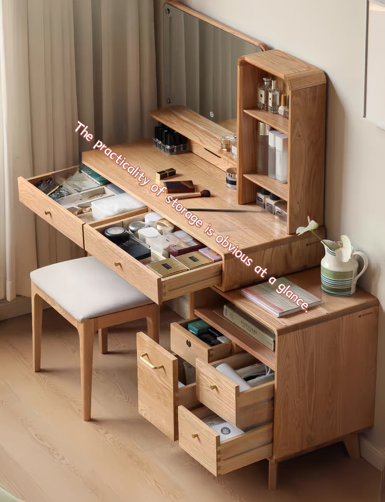 solid wood multifunctional vanity table YS-051905