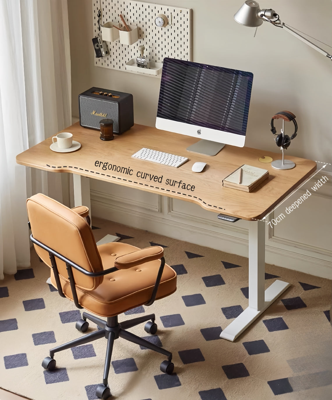solid wood intelligent electric height-adjustable table YS-052914Y/052914H