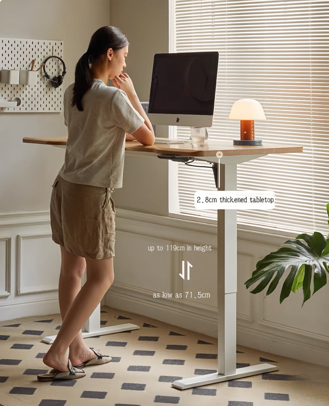 solid wood intelligent electric height-adjustable table YS-052914Y/052914H