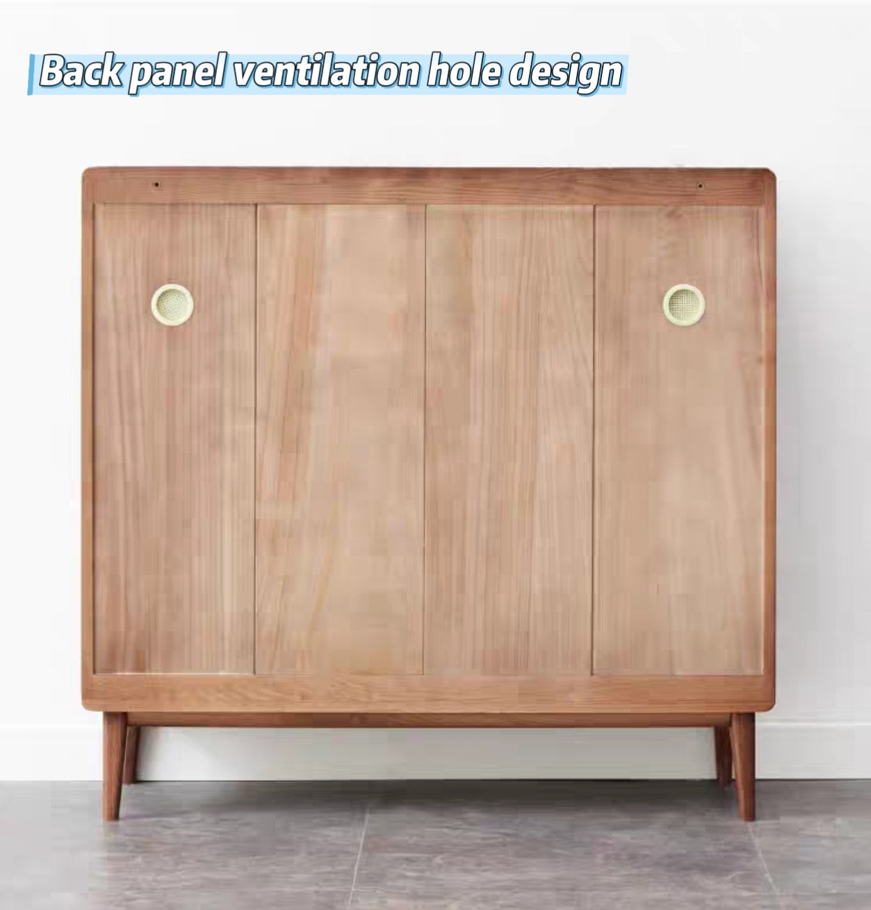 Solid wood walnut three-door shoe cabinet YS-052917