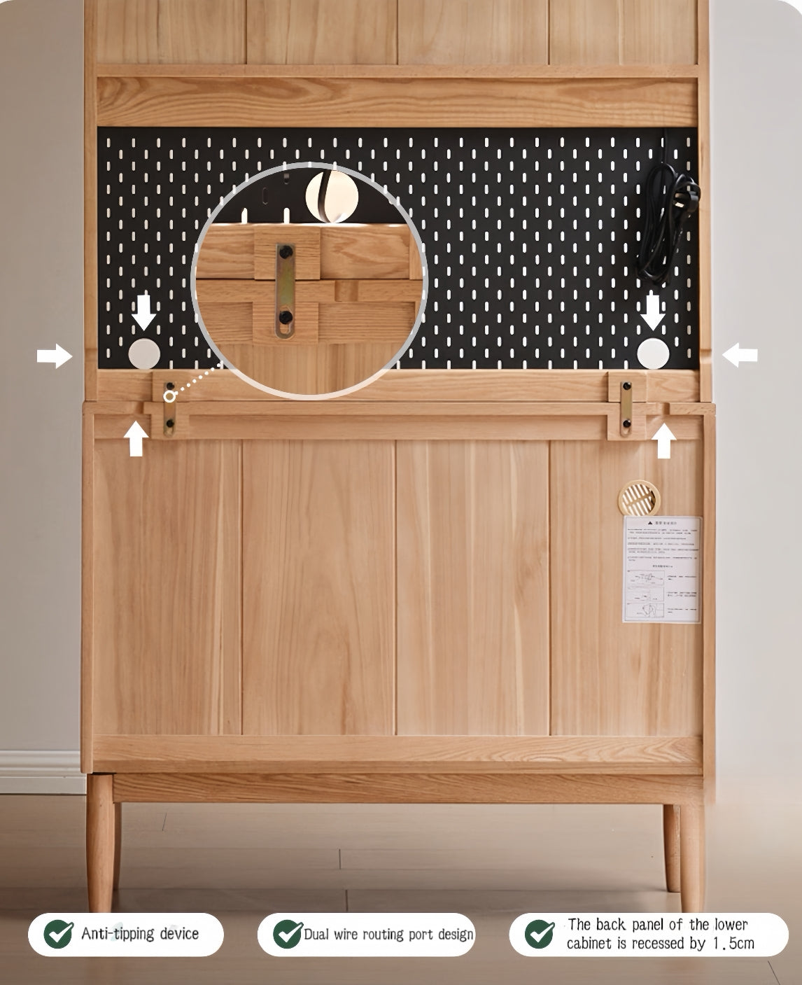 Oak sideboard for small apartments YS-070211