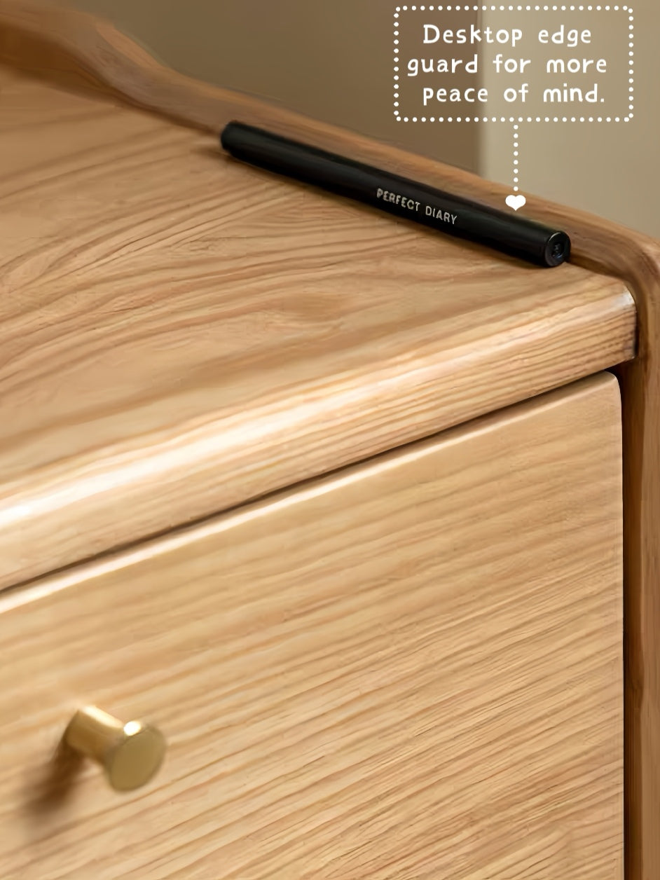 Solid wood dressing table and makeup mirror set FS-YS061159
