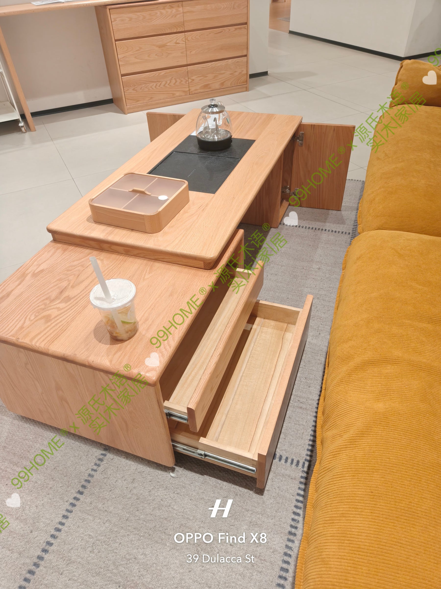 solid wood extendable coffee table FS_YS080401
