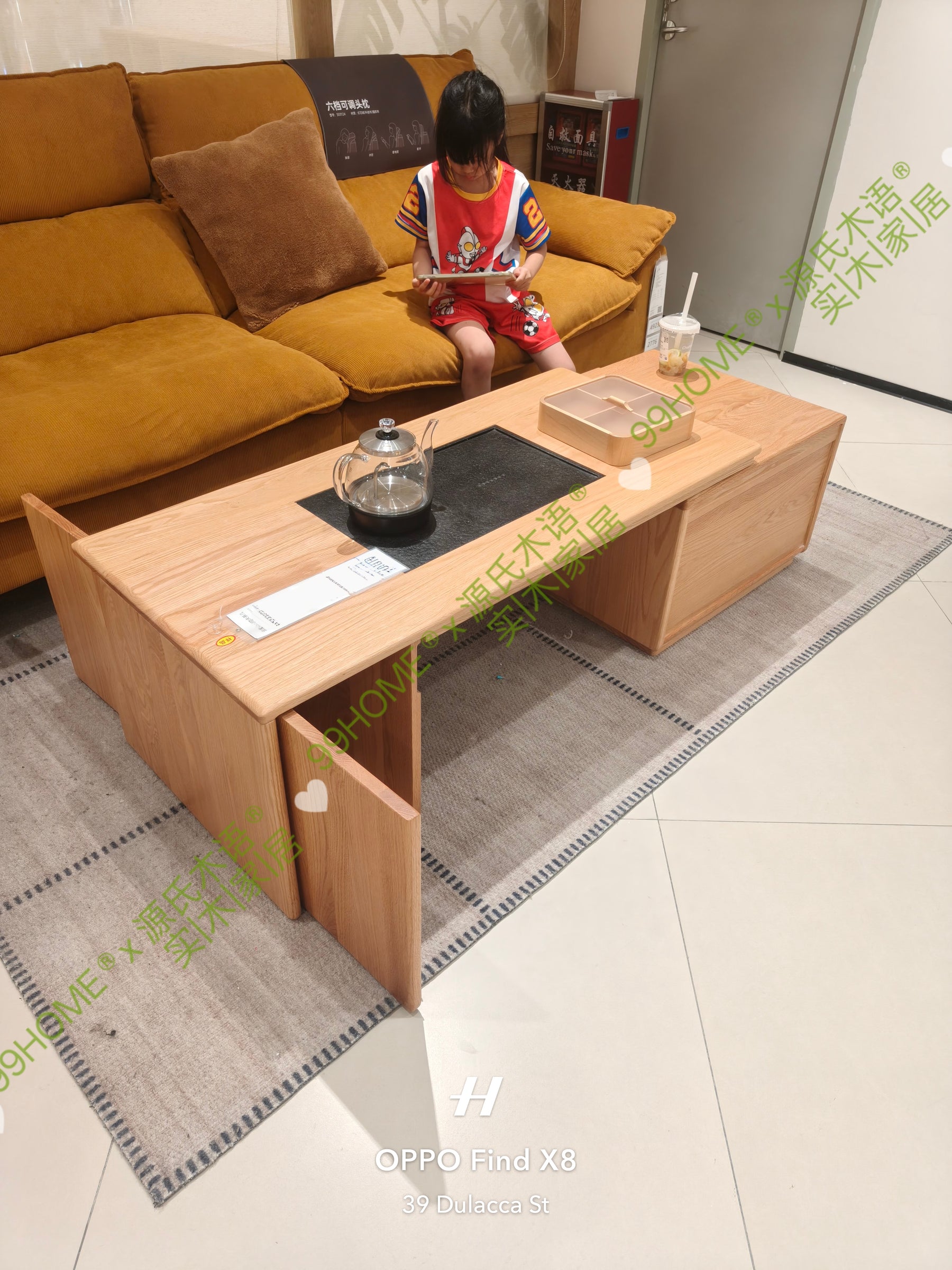 solid wood extendable coffee table FS_YS080401