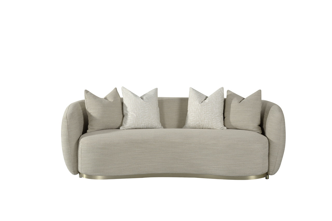 Beige Fabric 3 Seater Sofa FS-CL8025