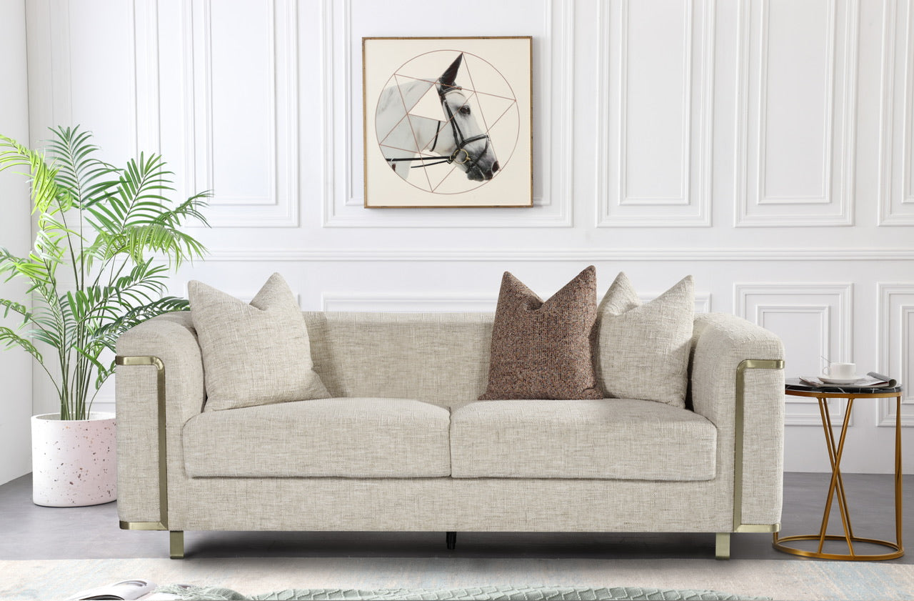 Beige Luxury 3 Seater Sofa FS-CL8088
