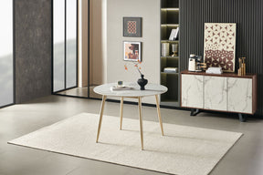 Light Luxury Round Sintered Stone Dining Table - CL-DT01-110