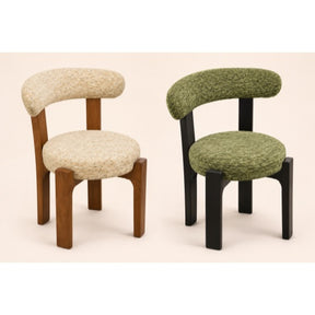 #Y9902 Dining Chair – Green & Beige Fabric