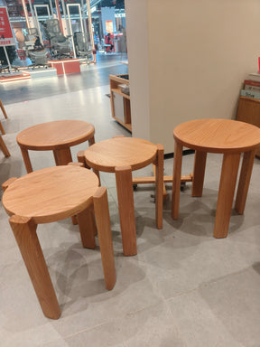 0.37m stacking stools * 4 + solid wood base YS25112601