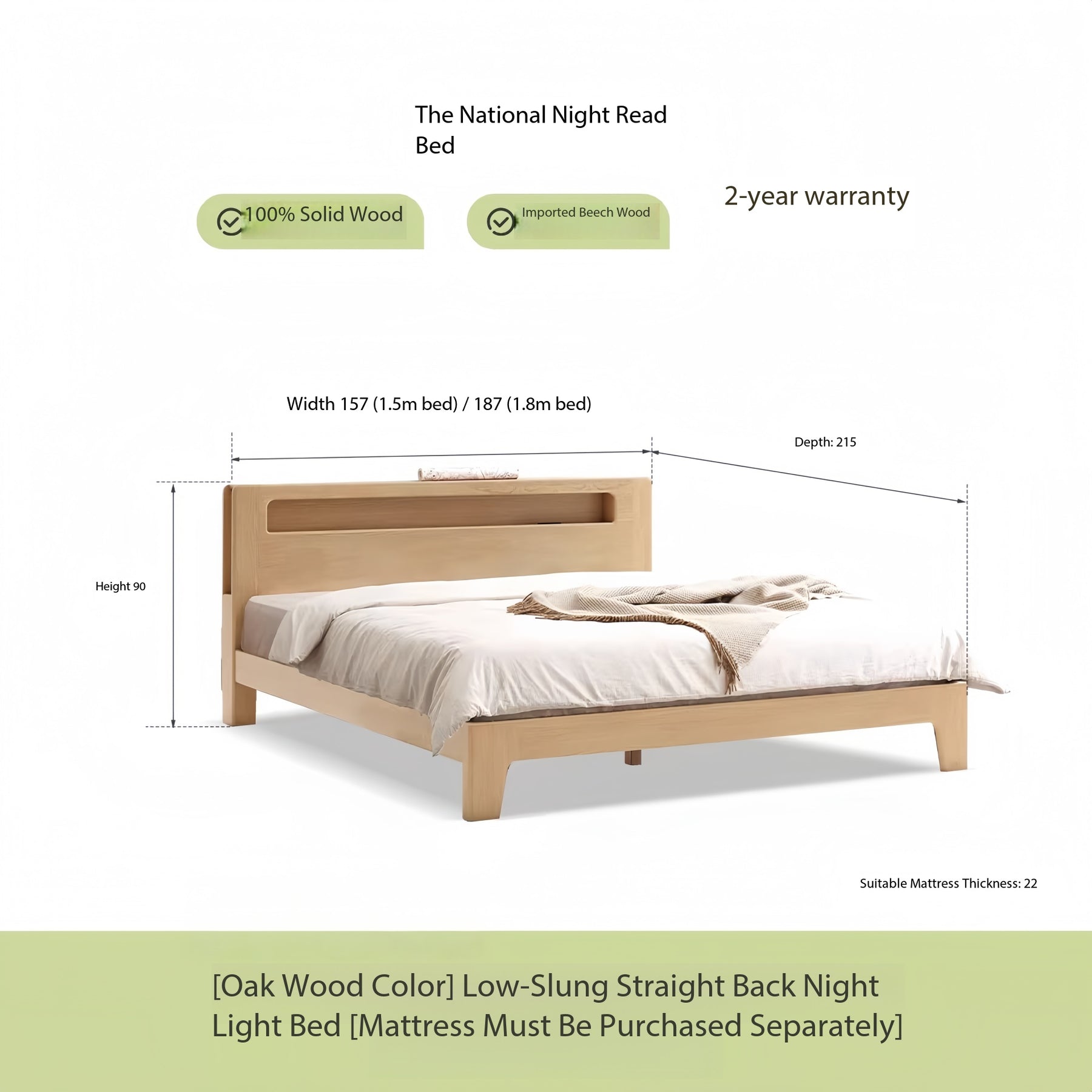 Multifunctional Backrest Night Reading Bed YS-260227
