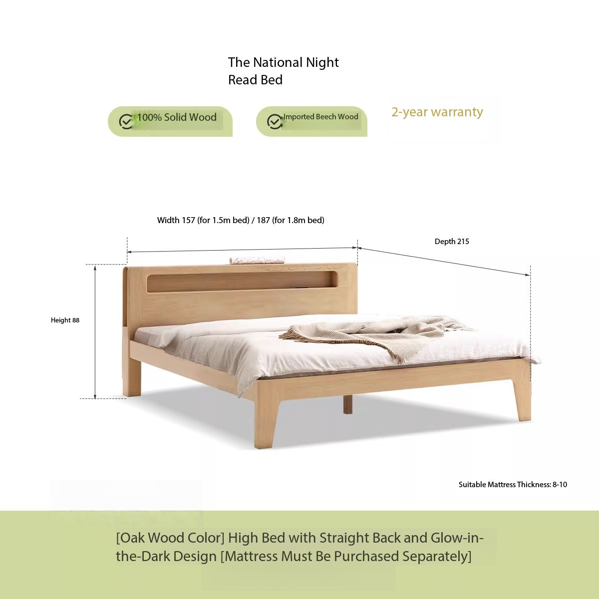 Multifunctional Backrest Night Reading Bed YS-260227