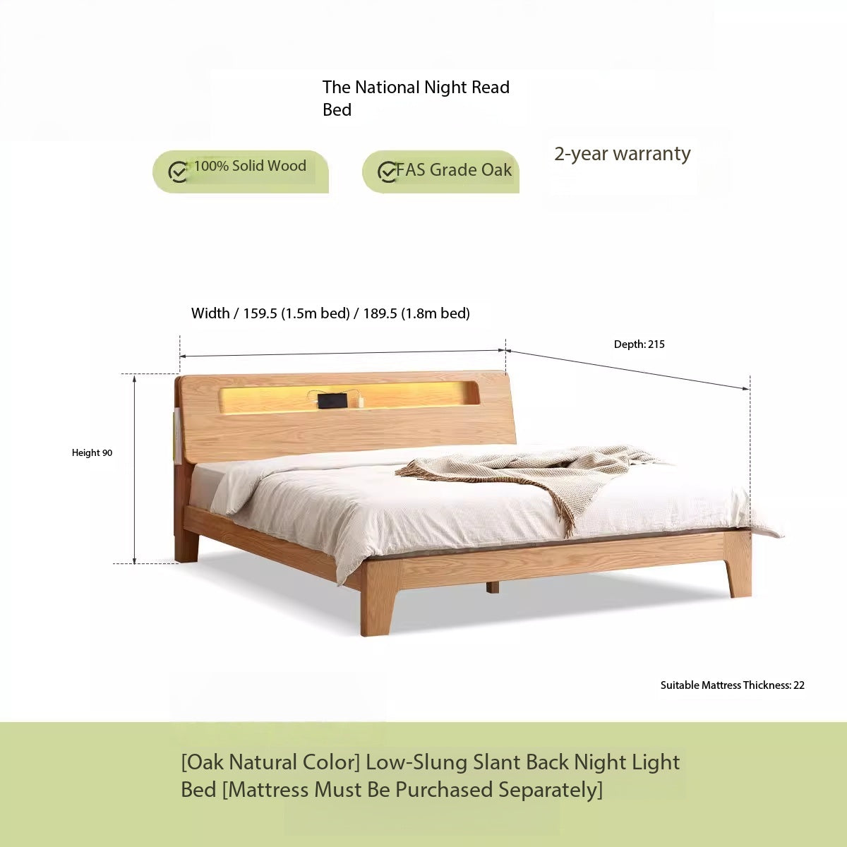 Multifunctional Backrest Night Reading Bed YS-260227