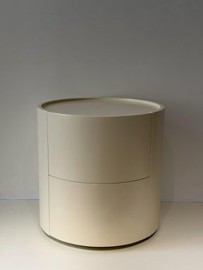 Cream-colored round bedside table  SJ8178
