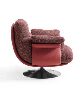 Modern Red 360° Swivel Accent Chair HYJ-T002