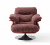 Modern Red 360° Swivel Accent Chair HYJ-T002