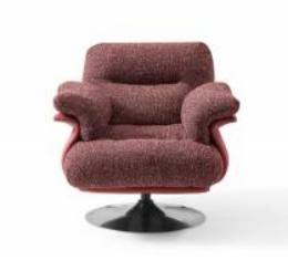 Modern Red 360° Swivel Accent Chair HYJ-T002