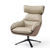 Modern Light Grey 360° Swivel Accent Chair HYJ-T006-1