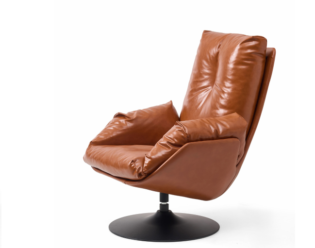 Modern Brown 360° Swivel Accent Chair HYJ-T007-1