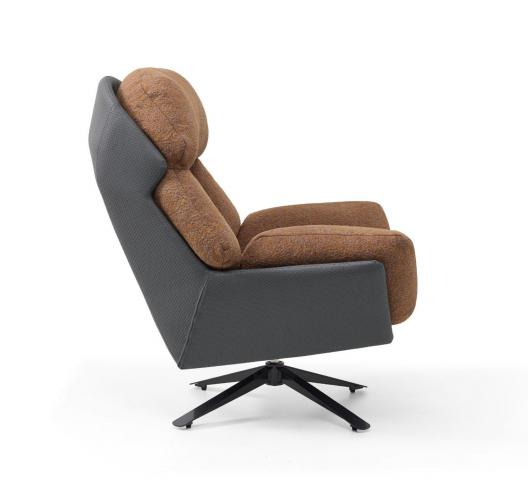 Modern Brown 360° Swivel Lounge Chair HYJ-T010