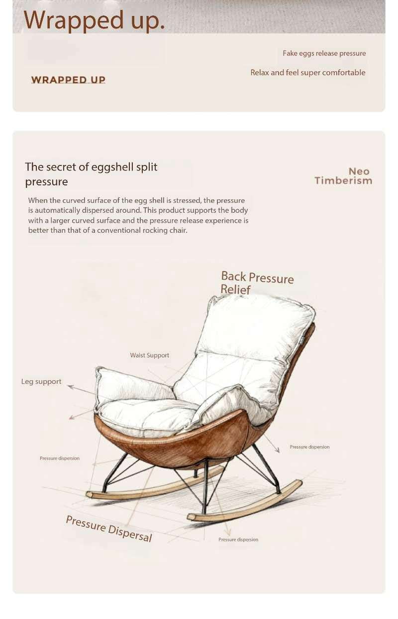 Eggshell - Rocking Chair Sofa，YS251124