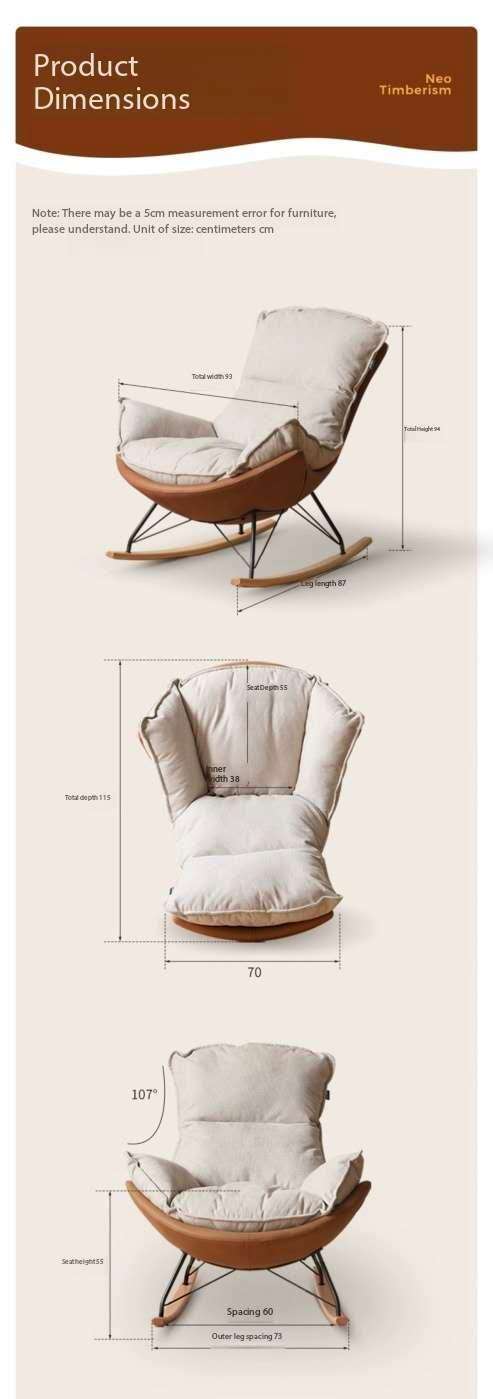 Eggshell - Rocking Chair Sofa，YS251124