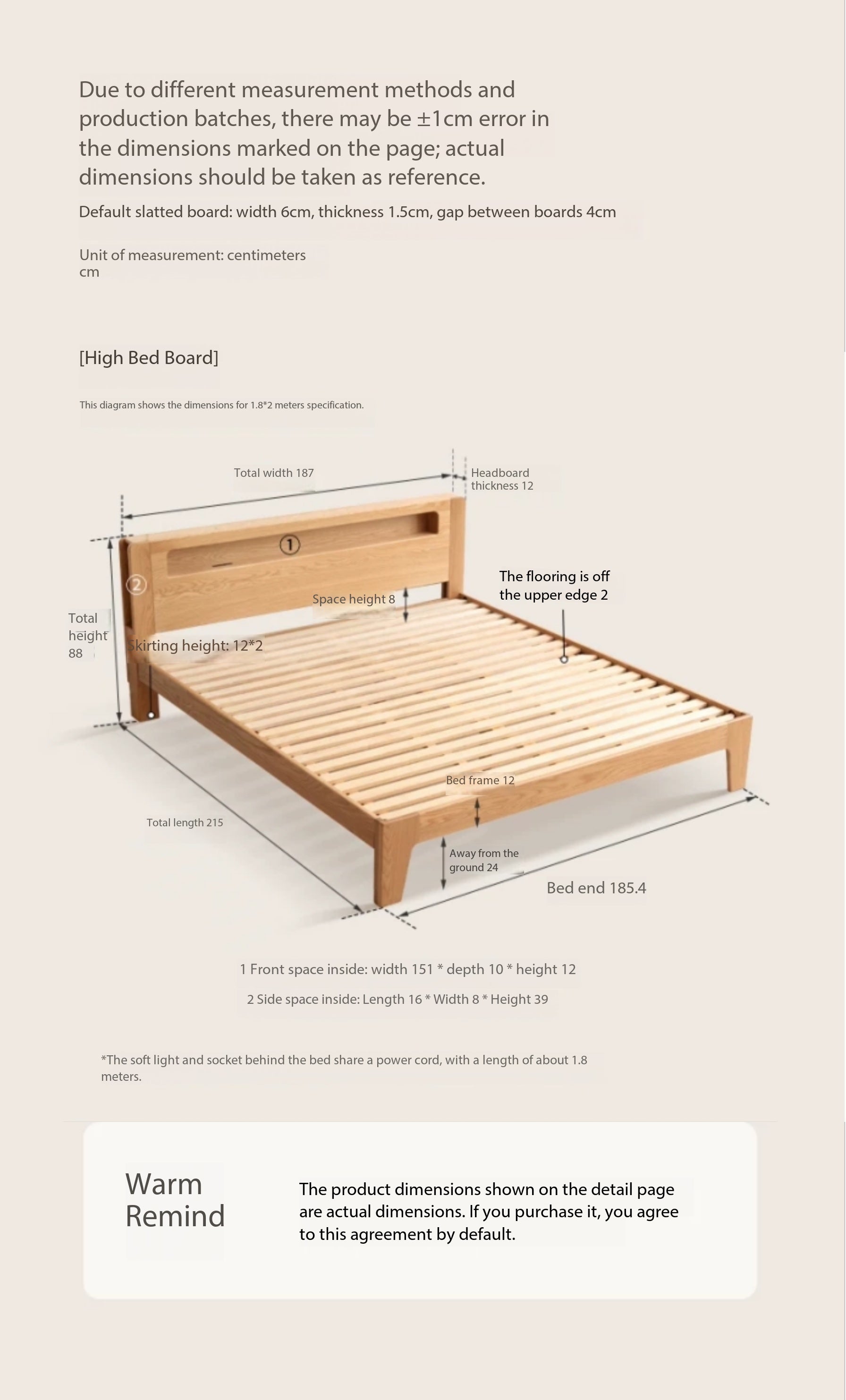 Multifunctional Backrest Night Reading Bed YS-260227