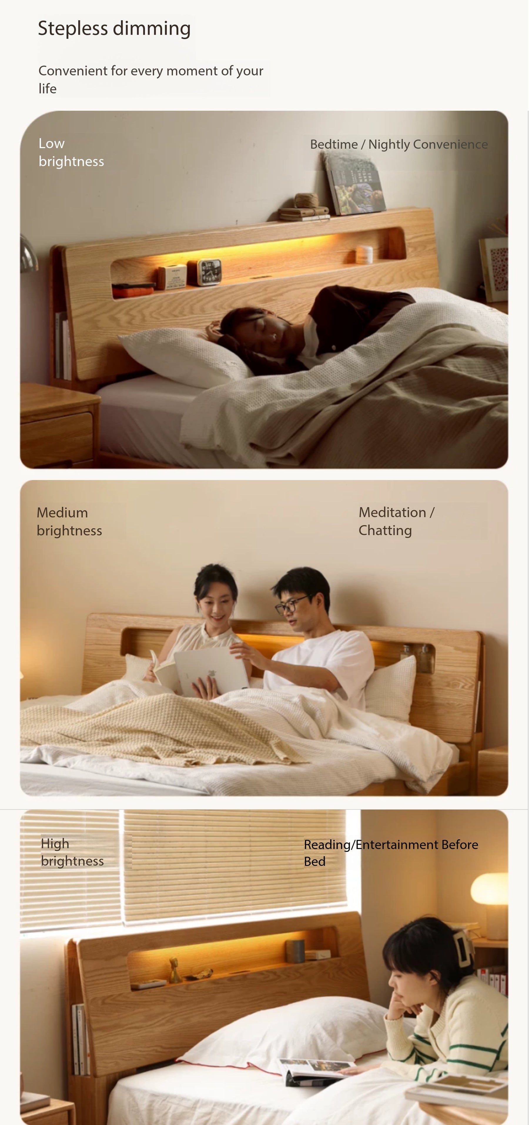 Multifunctional Backrest Night Reading Bed YS-260227