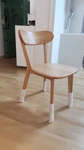 Oak and walnut color arc-shaped dining chair YS26031001