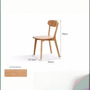 Oak and walnut color arc-shaped dining chair YS26031001