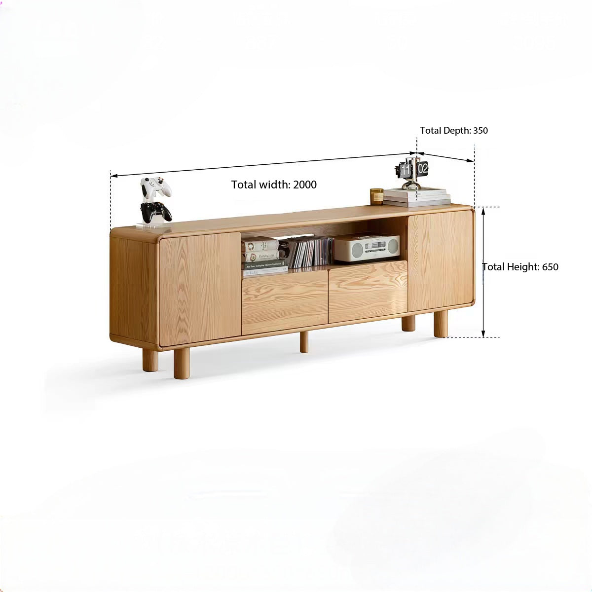 2-meter North American white oak TV cabinet YS070209