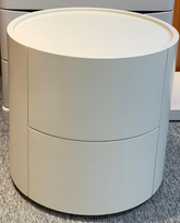 Cream-colored round bedside table  SJ8178