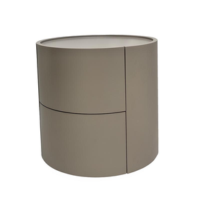Cream-colored round bedside table  SJ8178