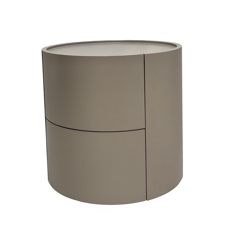 Cream-colored round bedside table  SJ8178