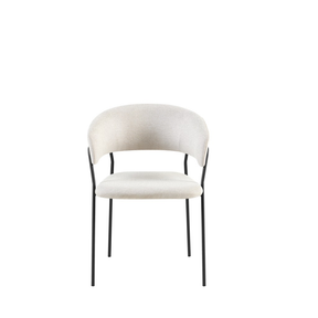 Beige Curved Dining Chair - DC03