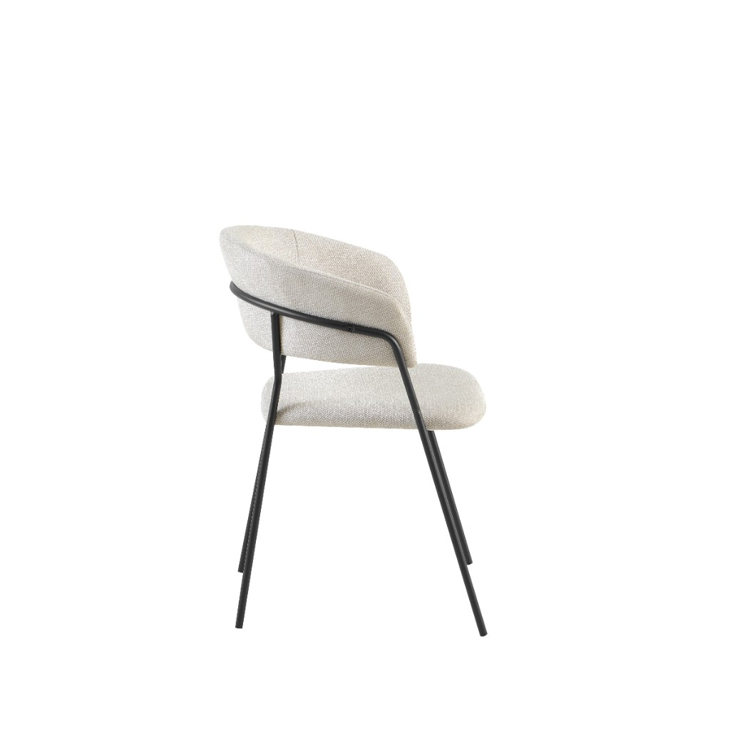 Beige Curved Dining Chair - DC03