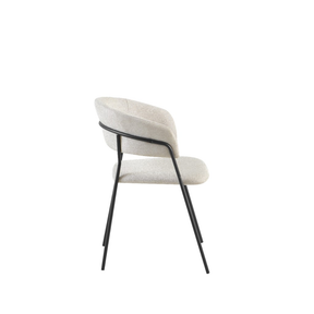 Beige Curved Dining Chair - DC03