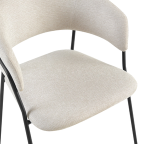 Beige Curved Dining Chair - DC03