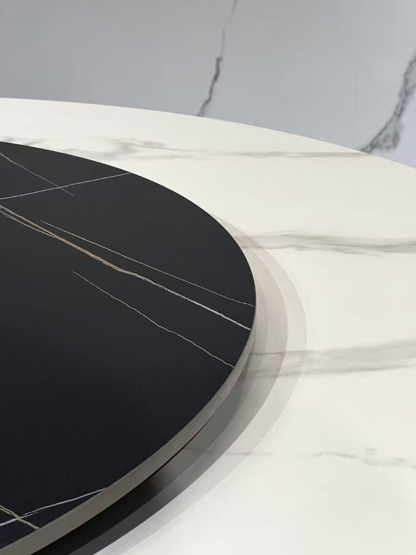 Sintered Stone Dining Table with Lazy Susan DT#675